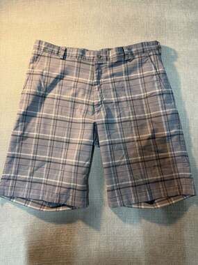 Nike Golf FitDry Plaid Performance Shorts Size 36